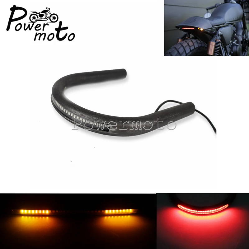 220mm Motorcycle Upswept Rear Seat Loop Frame Hoop Tracker End Classic Chrome