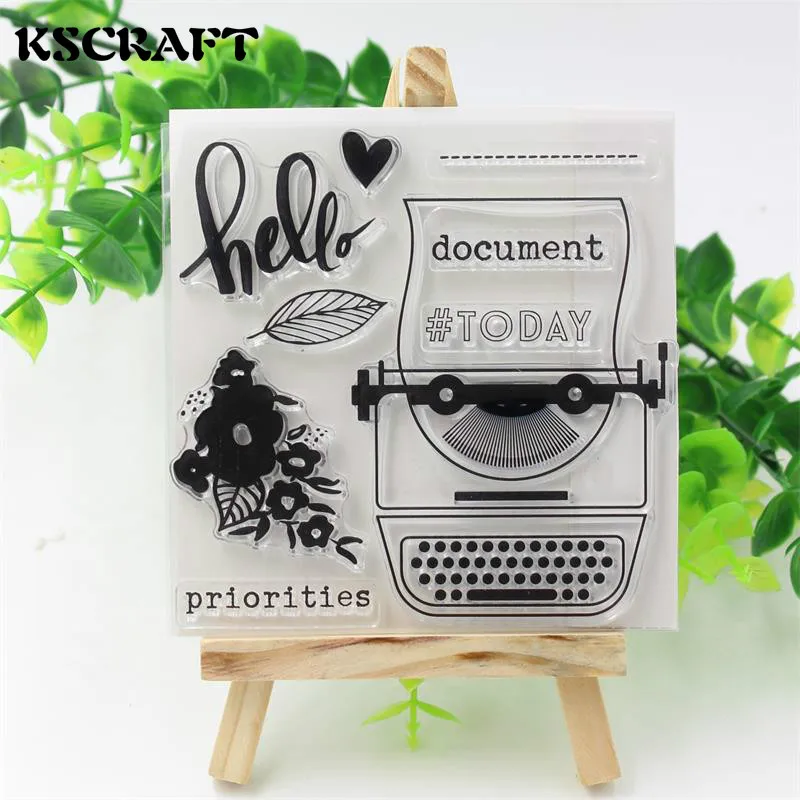 

KSCRAFT Hello Transparent Clear Silicone Stamps for DIY Scrapbooking/Card Making/Kids Fun Decoration Supplies 011
