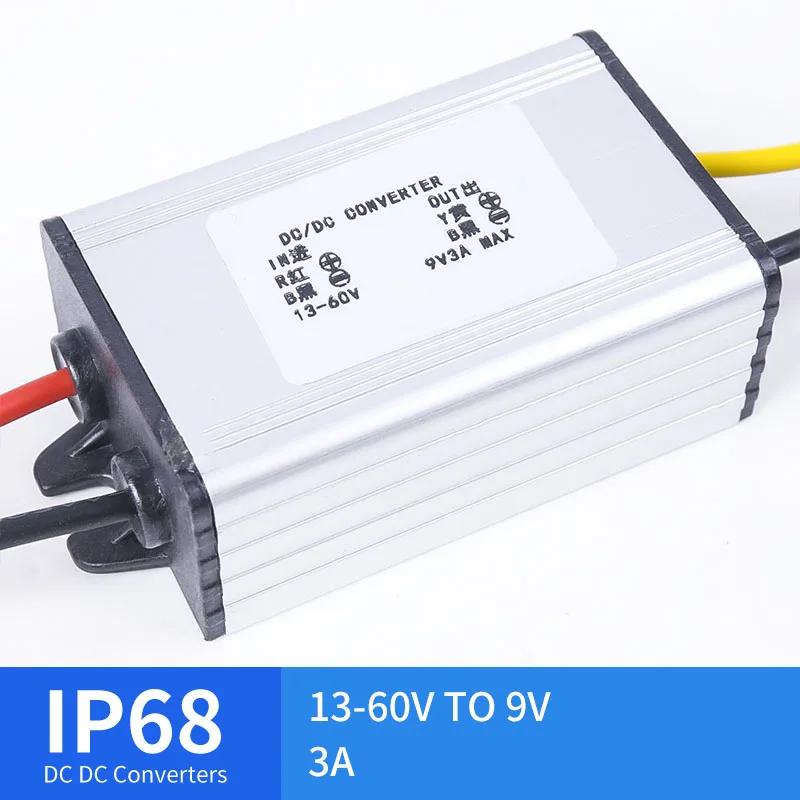 

13-60V TO 9V 3A DC Converter Waterproof Golf Cart Converter Reducer High Quality RCNUN CE RoHS