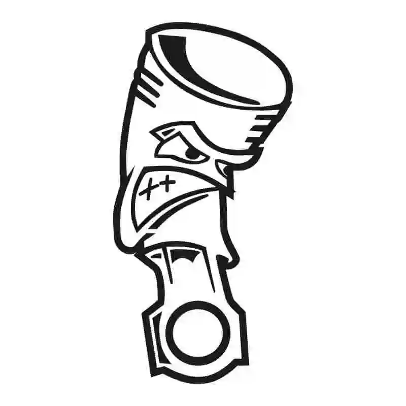 Pegatina Angry Piston Vinyl Decal Funny Car Truck Sticker Racing