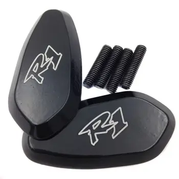 

For 2000-2008 01 02 03 04 05 06 07 Yamaha R1 YZF-R1 yzfr1 Rearview Mirror Block off Base Plates Motorcycle BLACK / Chrome
