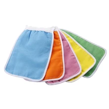 2 шт. перчатки для ванны, душа отшелушивающий скраб для тела перчатки спа-ванна натирания перчатки массажа кожи разные цвета