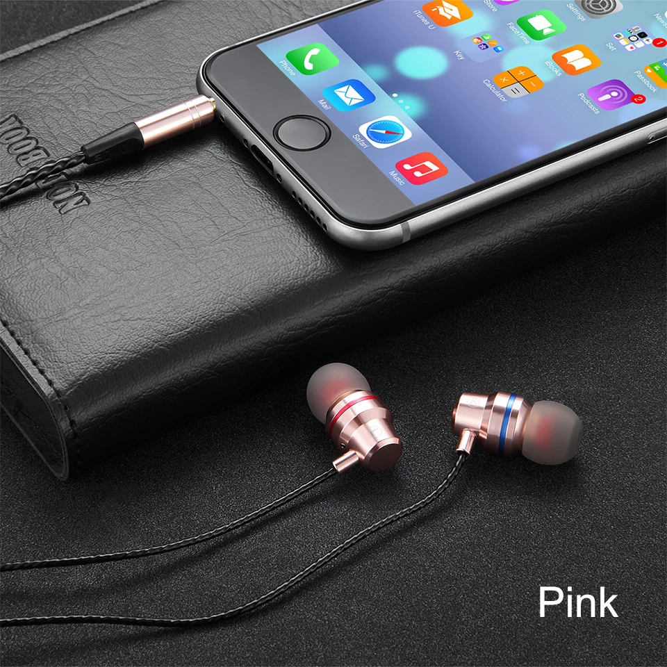 Earphones Metal Magnetic Stereo sports Bass Headset 3.5mm In-Ear Earbuds Earphone With Microphone headphones for Smart Phone (14)