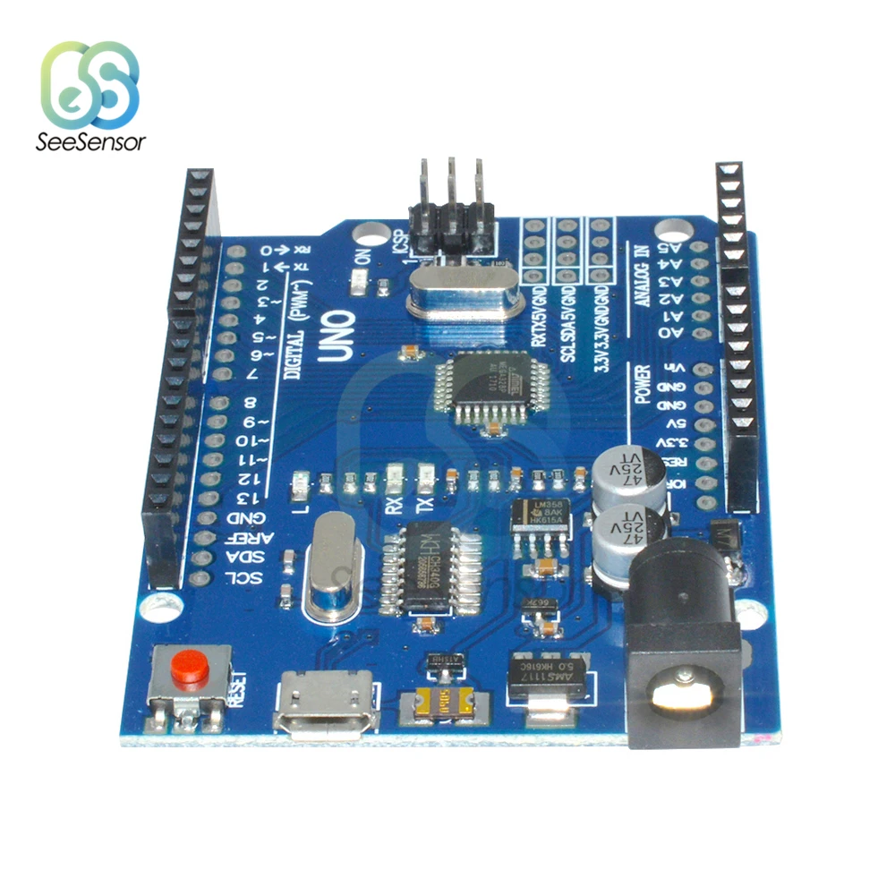 UNO R3 CH340G CH340 макетная плата ATMEGA328P-16AU ATMEGA328 Плата расширения совместимый Micro USB интерфейс DIY Электронный