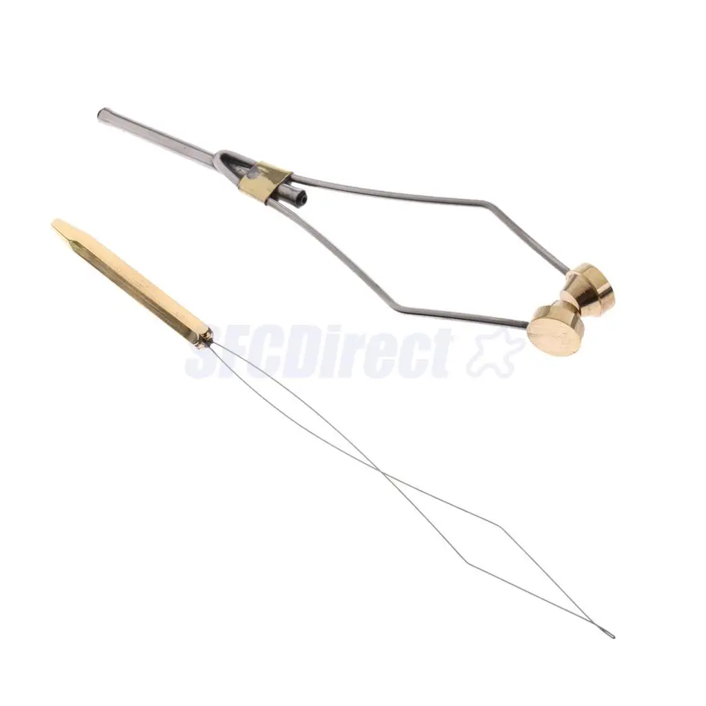 Gold Fly Tying Tools Set Fly Tying Bobbin Holder + Fly Tying Bobbin Threader