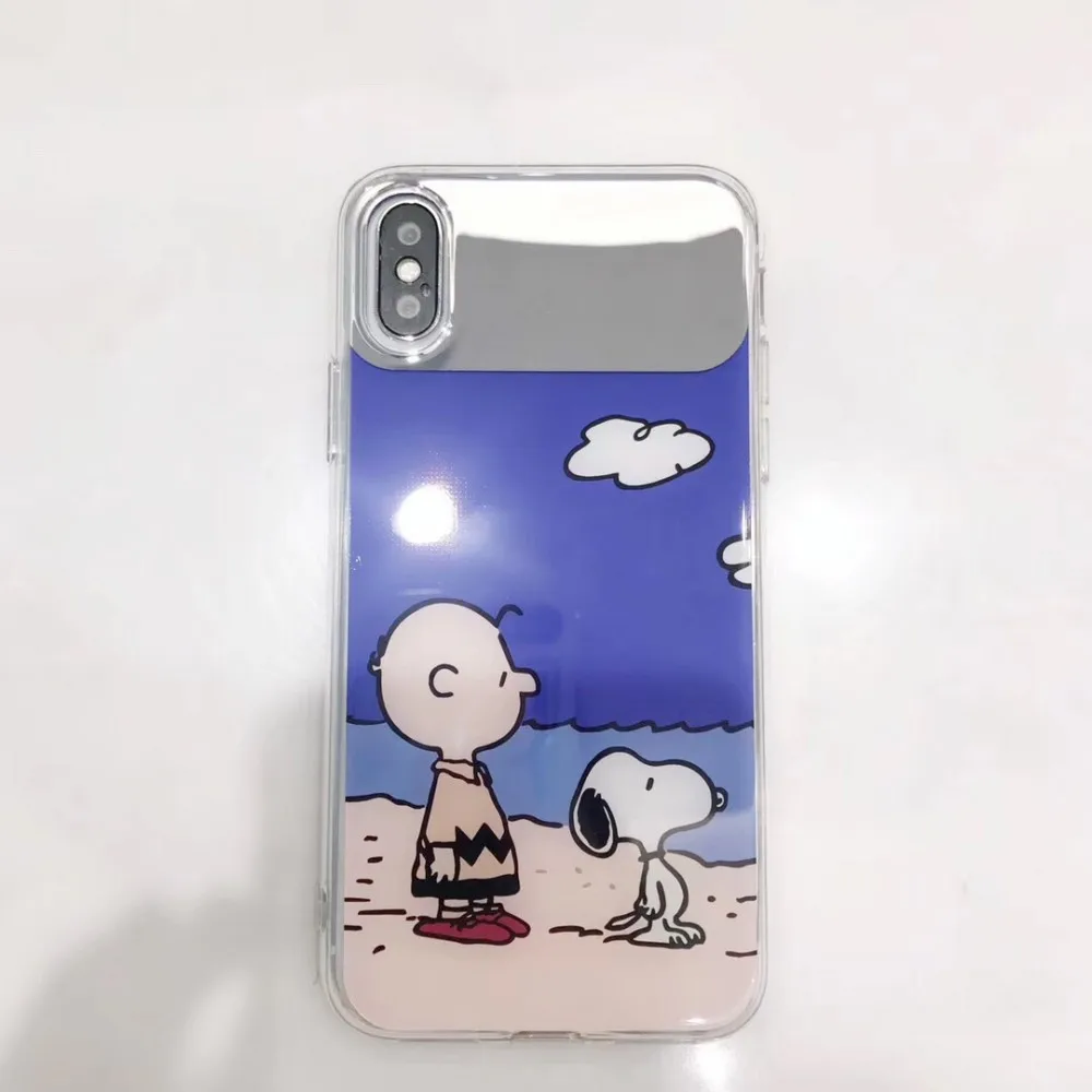 

Cute Bling Animal Cover For iPhone X Mirror Case For Apple iPhone Xs Max XR 8 Plus 7 6 Back Cover Fashion Protective Shell