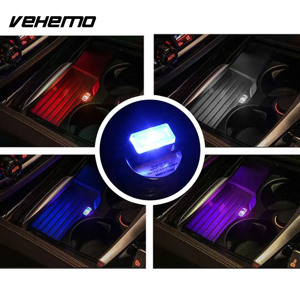Vehemo Волшебные светодиодные фонарики атмосферный Свет Usb светодиодный свет автомобильное освещение беспроводной мини банк питания