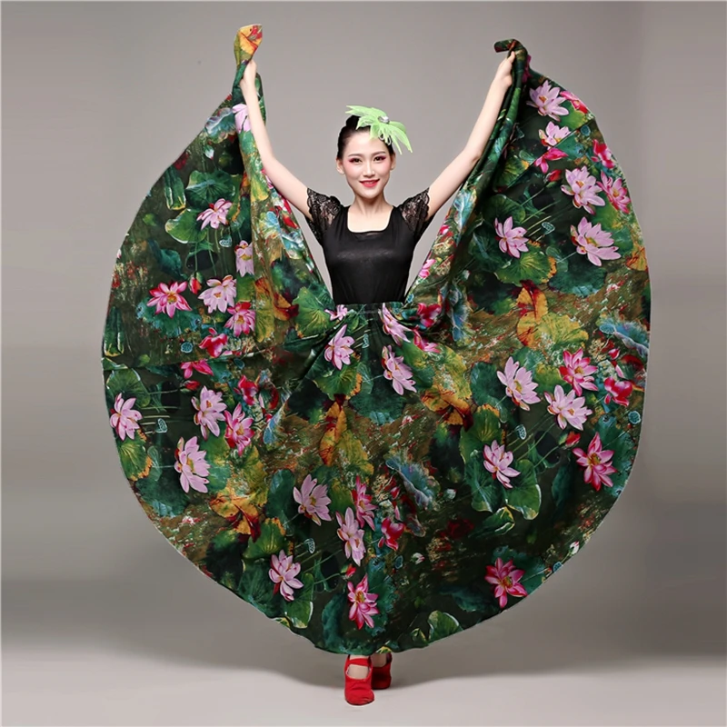 

Flamenco Skirt for Women Choruses Opening Dances Swaggering Skirts Belly Half-skirts Spanish Dance Skirt Dropshipping