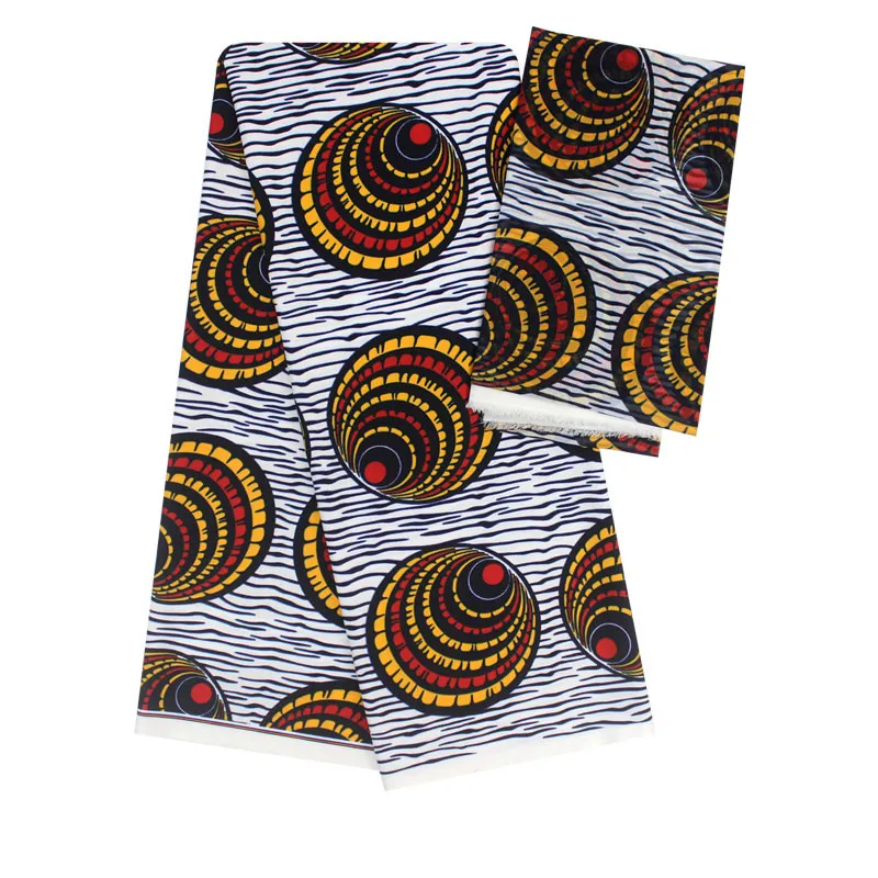 

Hot selling satin silk fabric 4+2 yards/lot colorfast Nigrian design African wax pattern satin silk fabric for clothing YBG52510