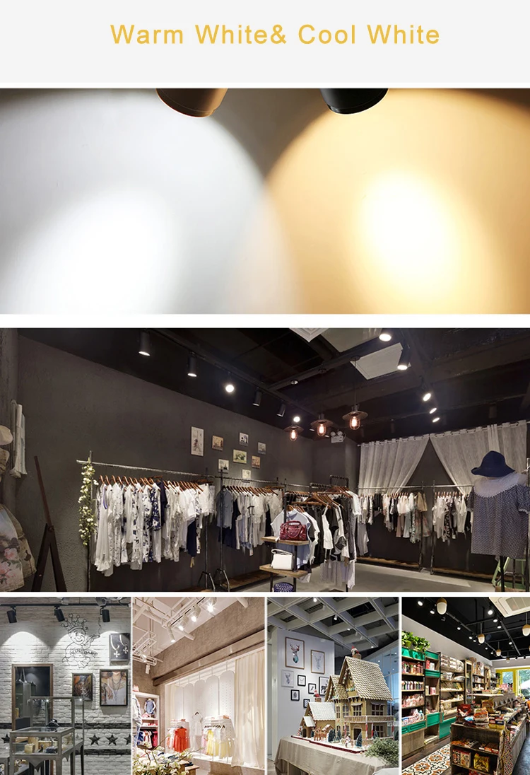 HOT SELL Aluminum LED Track Lights Modern COB Spotlights Super Brightness Highlight Object Fashion Shop Lighting Effect Dynasty