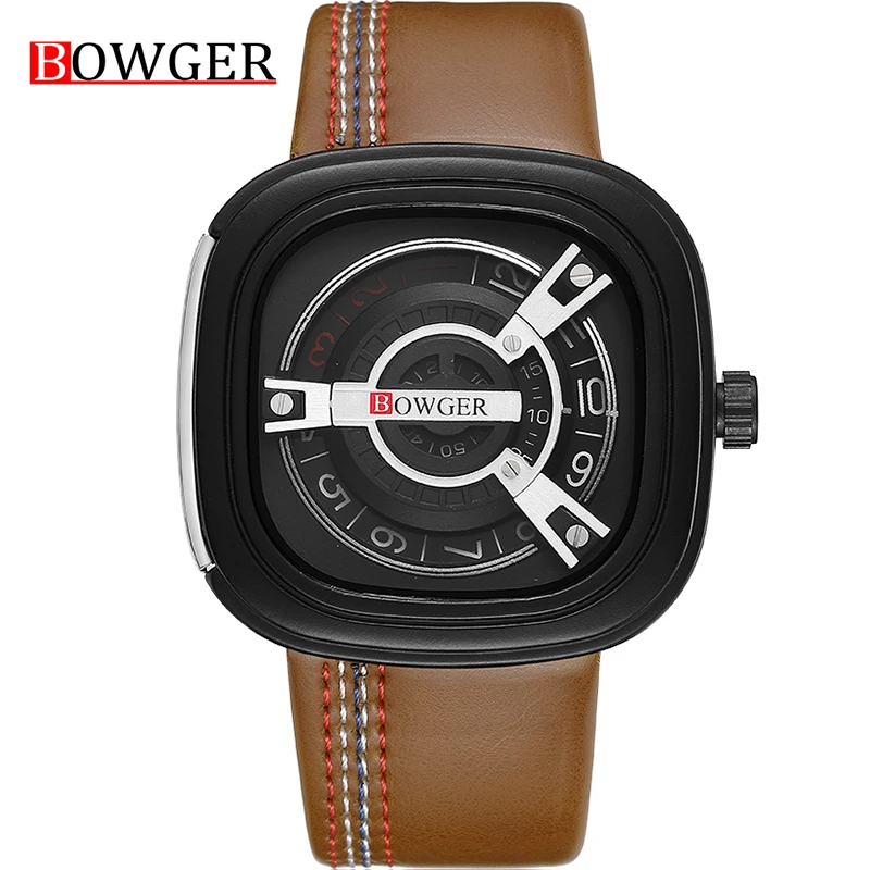 

Creative Square Luxury Men Watch Brand Steel Leather Date Clock Quartz Sport Male Wrist Watches Waterproof relogio masculino