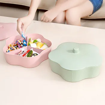 

Multifunction Snacks Fruit Dishes Saucer Snack Tray Fruit Tray Plates Desktop Decor Melon Seeds Candy Storage Boxes