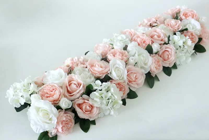 Flone Artificial Flower Row DIY Silk Flower Hydrangea Peony Rose Flower Wedding Arch Road Lead Home Hotel Party Decor DIY Flores (9)