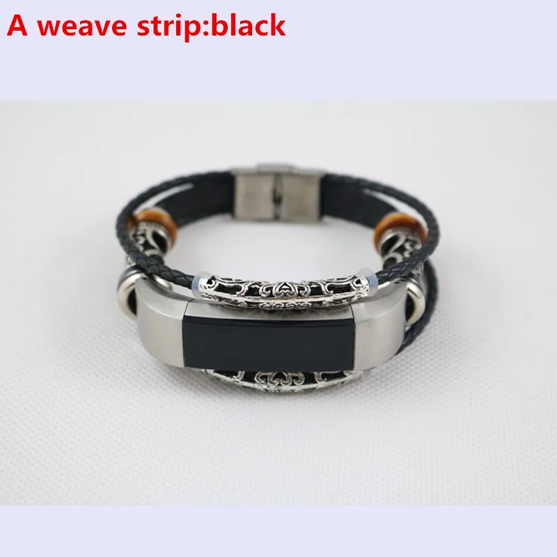 Хохлатый кожаный ремешок для Fitbit Alta/Fitbit Alta HR сменный ремешок браслет Ремешки для наручных часов - Цвет ремешка: weave black
