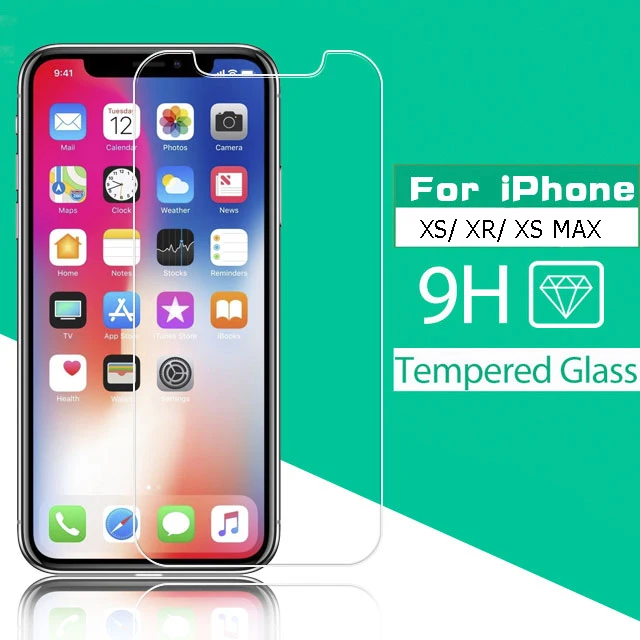 Прозрачное закаленное стекло для iPhone X XS XR Защитная пленка экрана Iphone Xs Max
