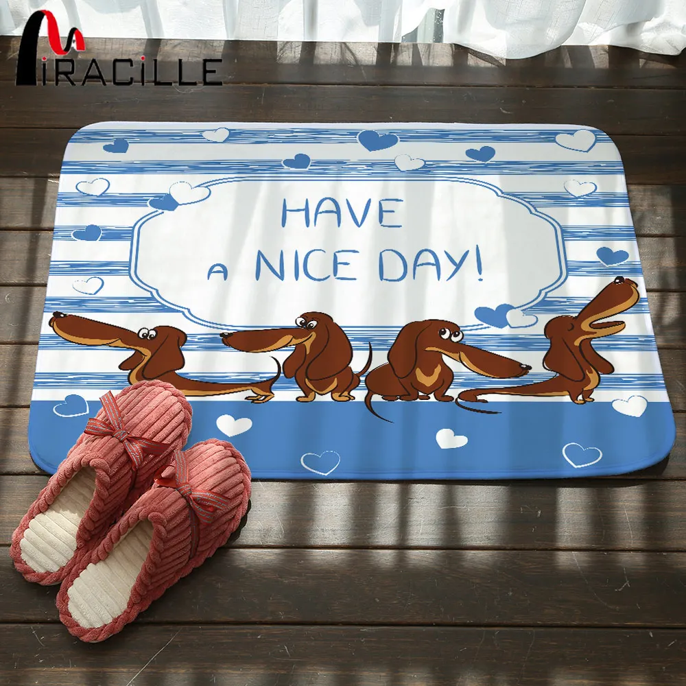 Miracille Lovely Dachshund Dog Printed Hallway Carpet Anti-slip Mat Outdoor Rugs Front Door Mats Bath Mat Kitchen Floor Mats Miracille Lovely Dachshund Dog Printed Hallway Carpet Anti-slip Mat Outdoor Rugs Front Door Mats Bath Mat Kitchen Floor Mats