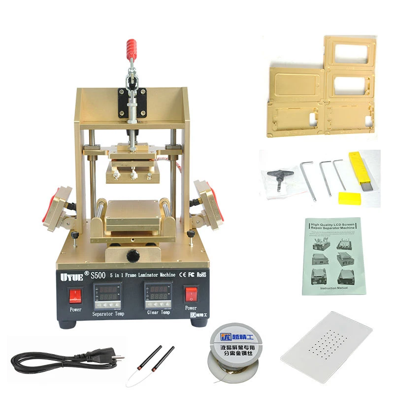 

5 in 1 Machine = for Samsung Middle Bezel Splite + for iPhone Frame Laminator + Vacuum LCD Separator + Glue Remover + Preheater