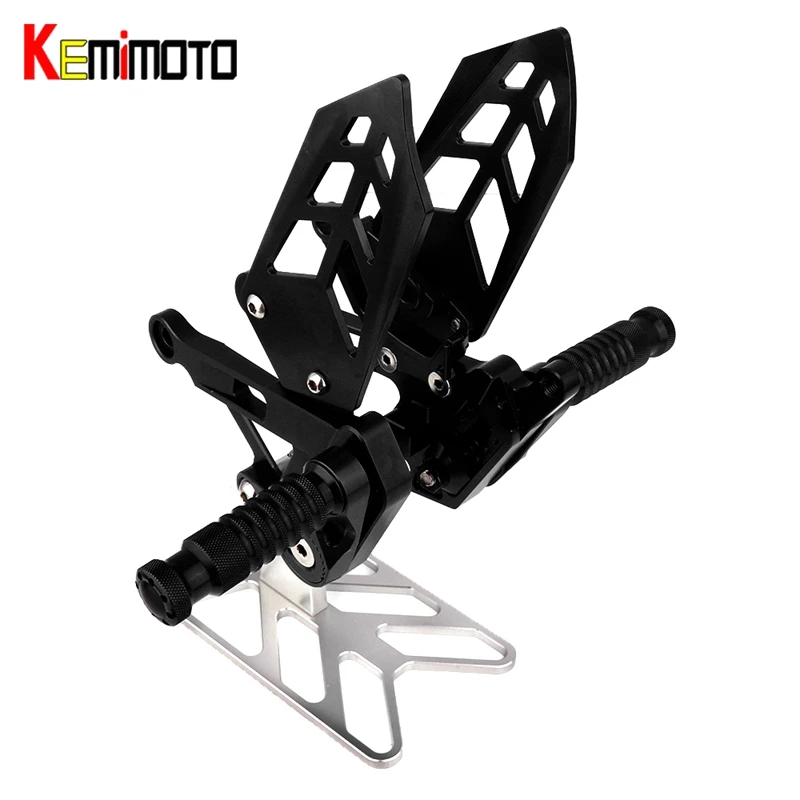 

KEMiMOTO MT10 MT 10 Motorcycle Accessories CNC Adjustable Rear Set Rearset Footrest For Yamaha MT-10 FZ-10 2016 2017 repose pied