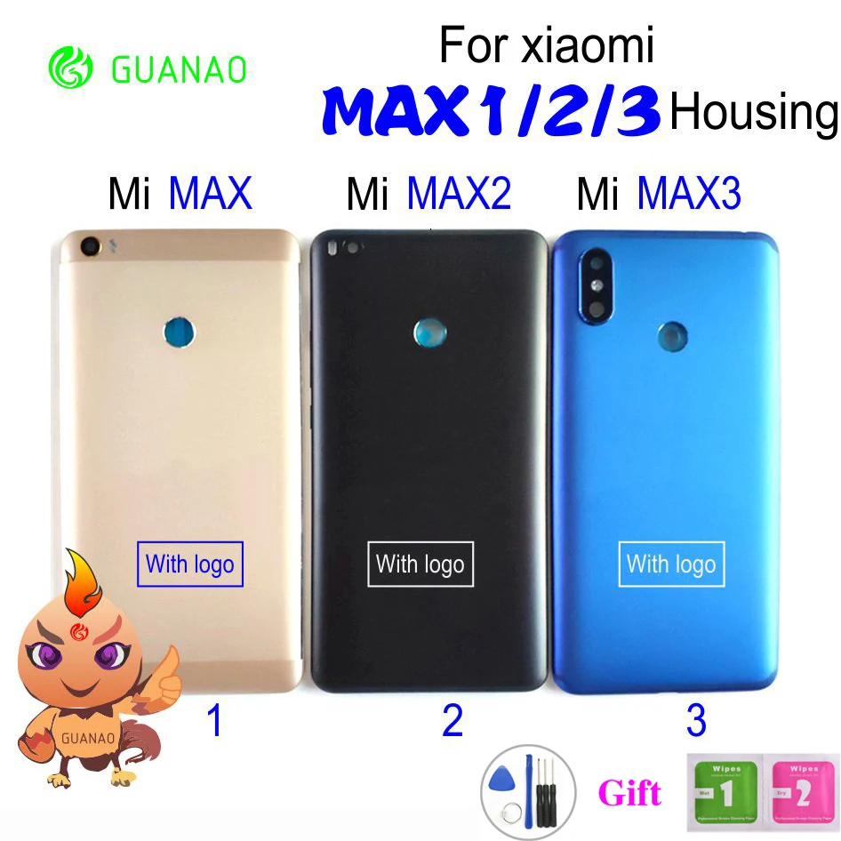 Крышка батарейного отсека для Xiaomi Mi MAX 3 задняя крышка корпуса MAX3 средняя шасси Max2