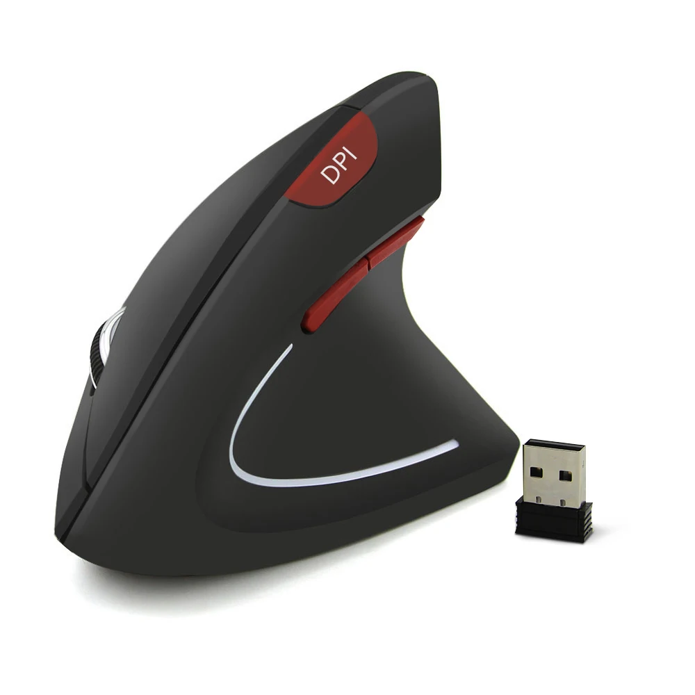 Wireless Vertical Mouse Ergonomic Optical Computer Gaming Mice 6D 1600DPI USB Mause With Mouse Pad For PC Laptop Desktop Gamer