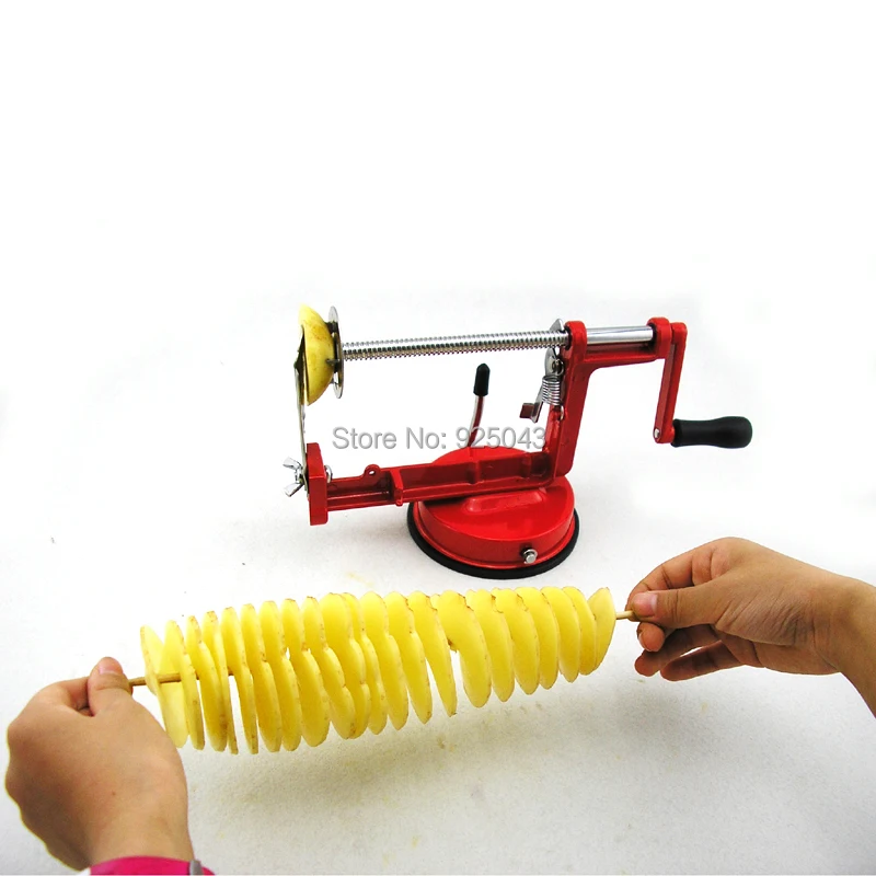 Новая ручная спиральная Картофельная машинка для нарезки чипсов картофельный твистер резак машина с присоской