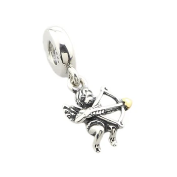 

2018 New Authentic 925 Sterling Silver Cupid Arrow Heart Of Love Pendant Charm Europe Charm Bracelet & Necklaces DIY Jewelry