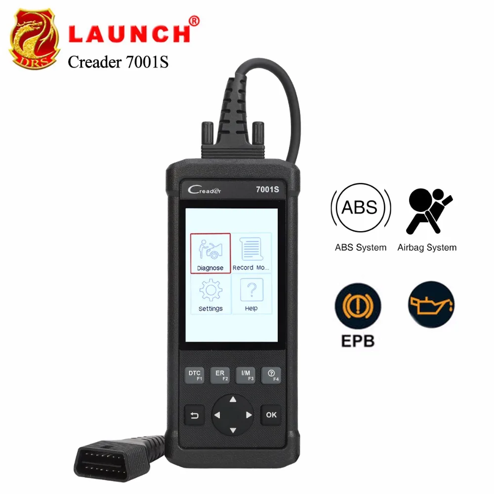 

LAUNCH Creader 7001S CR7001S Auto Code Reader Full OBDII Diagnostic Tool OBD2 Scanner ABS SRS as Launch Creader 8001 Oil EPB OBD