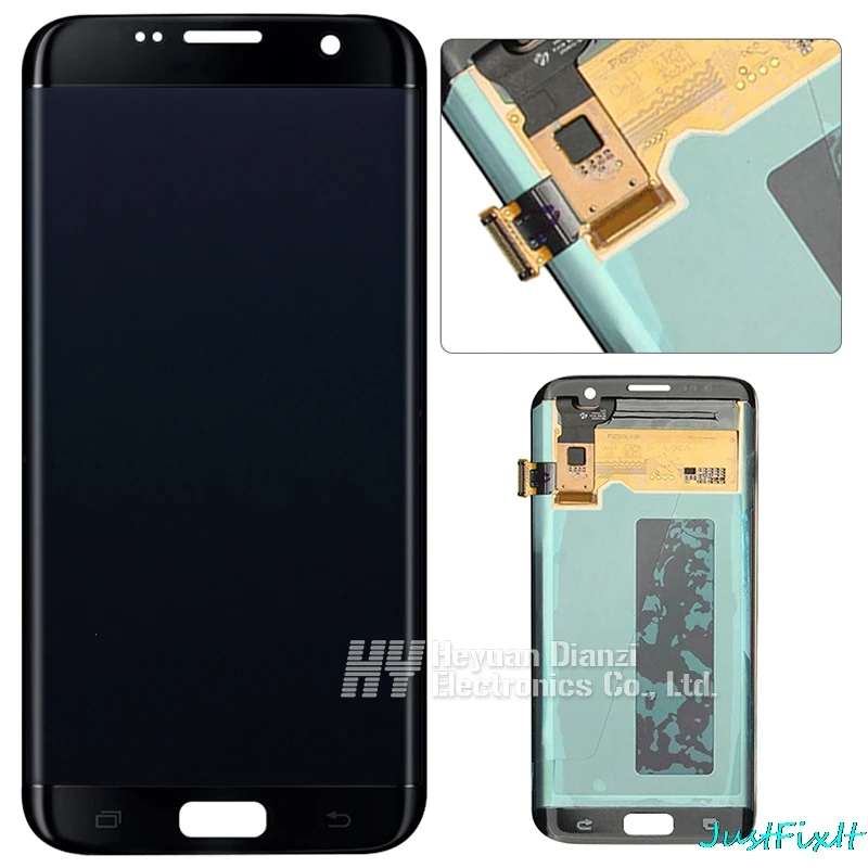 Оригинальный супер AMOLED для Samsung Galaxy S7 edge сжигание тени ЖК дисплей сенсорный экран
