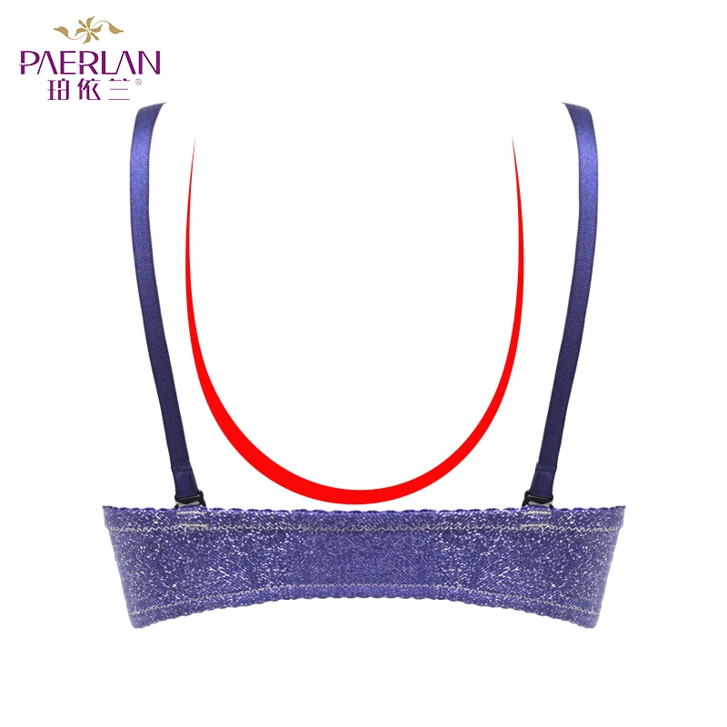 Koop PAERLAN Front gesp zonder stalen ring sneeuwvlok cowboy vrouwelijke beha geen spoor van een sexy sexy kleine borst verzamelen ondergoed lycra