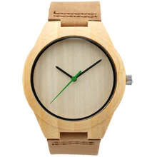 BOBO BIRD Hot Sale japanese miyota 2035 movement wristwatches genuine leather men bamboo wooden watches for men and women