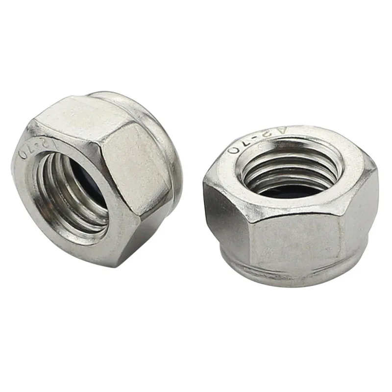 50 шт. M2/M2.5 304 шестигранные гайки из нержавеющей стали нейлоновые вставные с