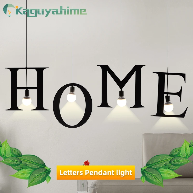

Kaguyahime DIY Letter Light Modern Pendant Lights E27 Creative A to Z Light Alphabet Shape Chandelier Lamp Iron Hanging light
