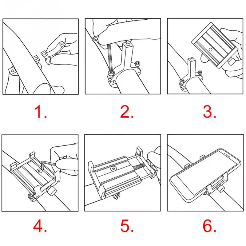 1 шт. Универсальный алюминиевый сплав велосипед держатель телефона 3,5-6,2 дюйм(ов) мобильного телефона gps велосипедов Кронштейн телефон