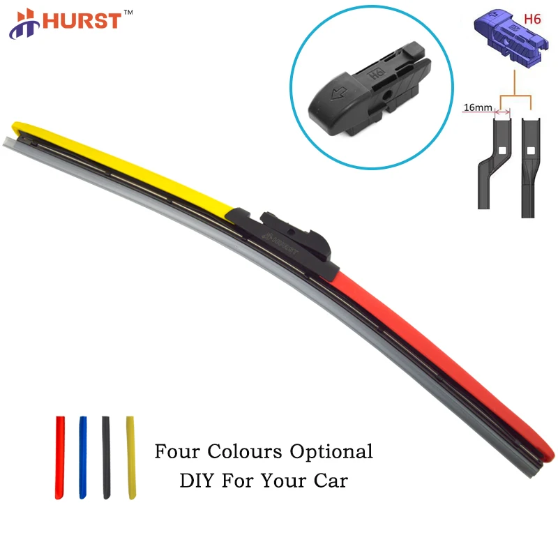 

HESITE 1Pcs Car Auto Windscreen Wipers Nature Rubber H6 Interface Universal Car Wipers 14"16"17"18"19"20"21"22"24"26"28" Wipers
