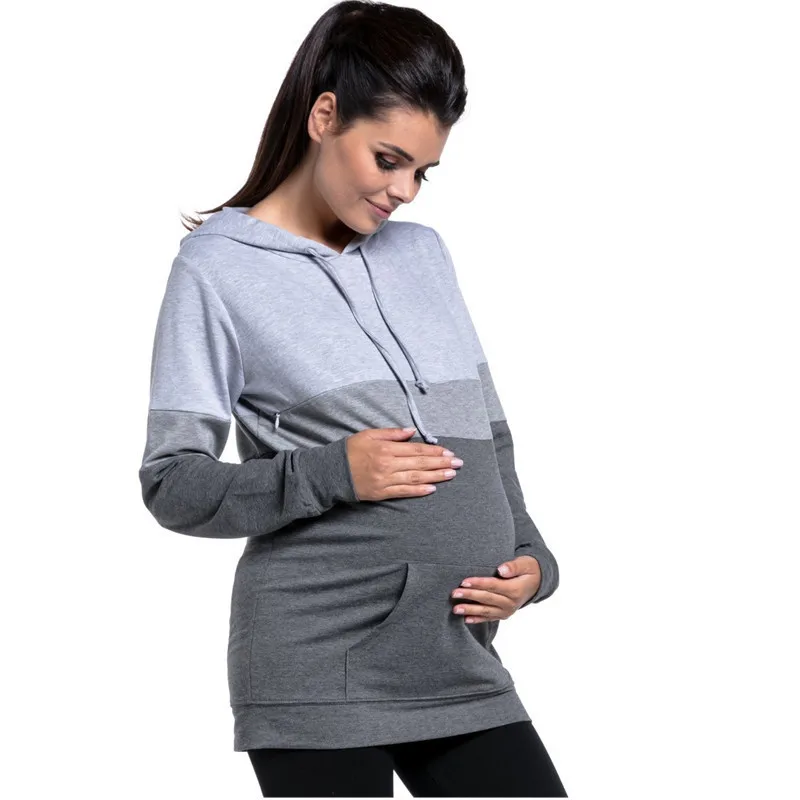 More Function Breastfeeding Clothing Lactation Woman Long Sleeve Top Nursing Pregnant Clothes Pregnancy Tshirt Maternity Tops