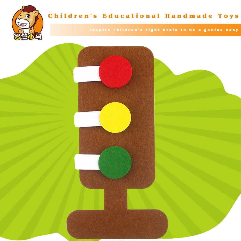 

New Style Hot Signal Traffic Lights Environmental Protection High-quality Felt Cloth Material Children Handmade Puzzle DIY Toys