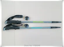 Titanium Hiking Walking Stick Corrosion Resistant Telescopic Stick High Strength Trekking Poles 3 Sections Free Shipping