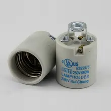 E27 керамическая основа лампы высокая температура сопротивление лампы держатель с кронштейном 200 шт