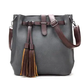 

bag again 022617 new hot lady fashion tassel shoulder bag female flap bag