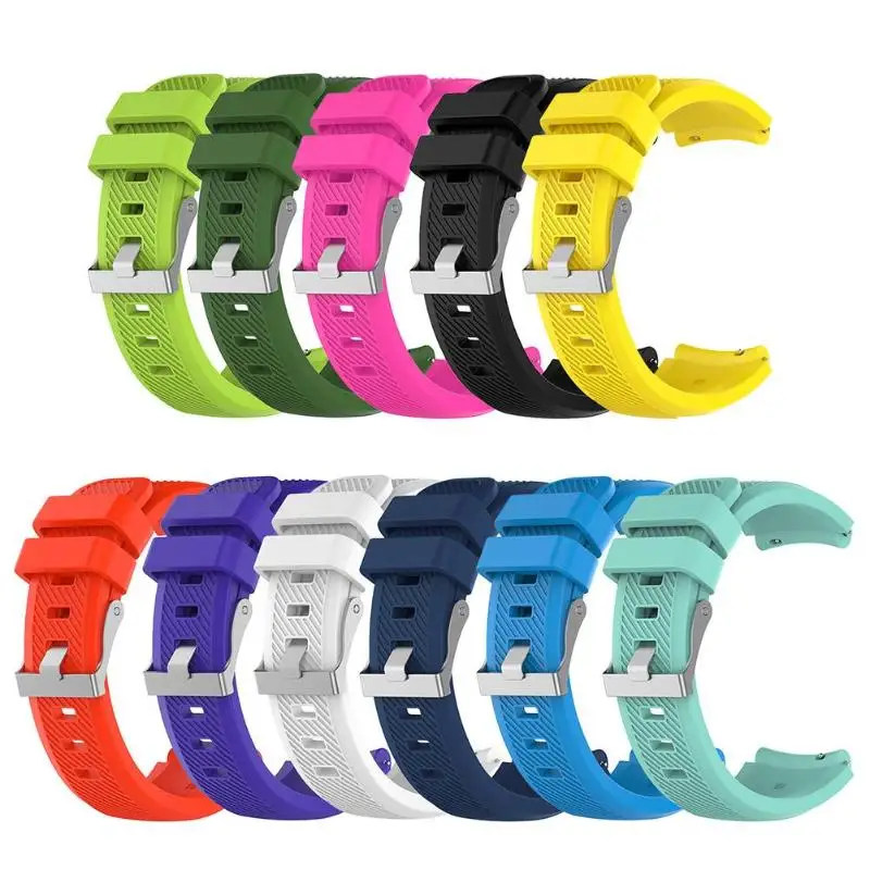 

ALLOYSEED Solid Color Soft Silicone Wristband Strap Replacement Watch Band For ZTE Quartz ZW10 Samsung Gear S3 LG Smart Watch