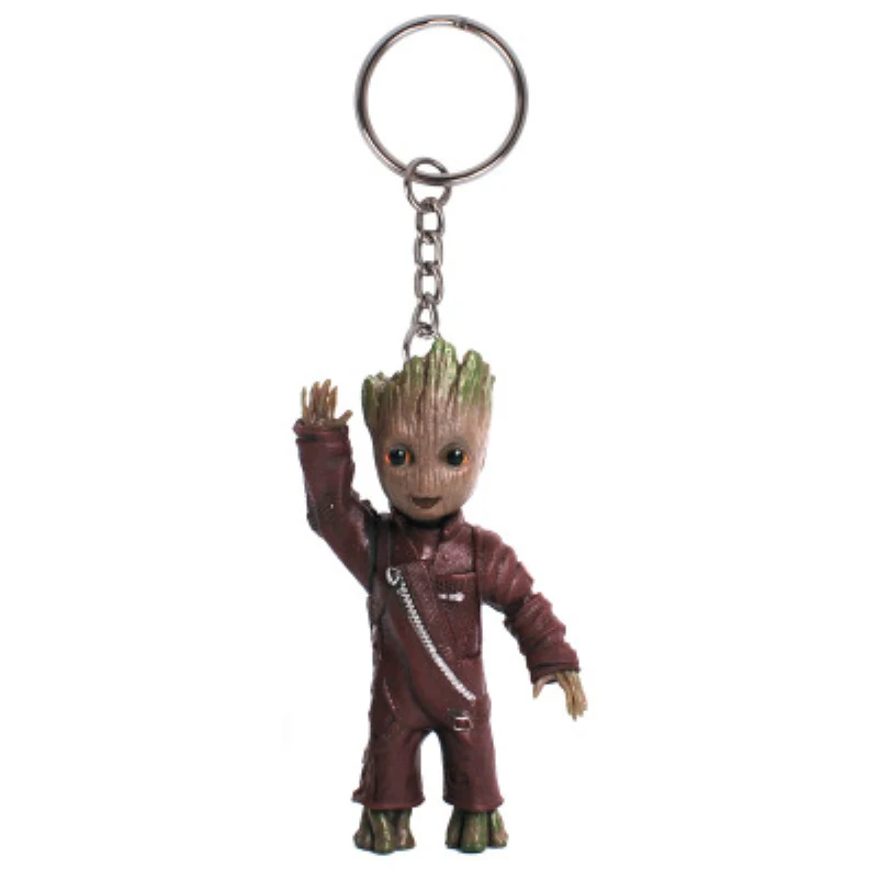 7.5cm Guardians Of The Galaxy Groot Middle Finger Version Keychain Key Rings