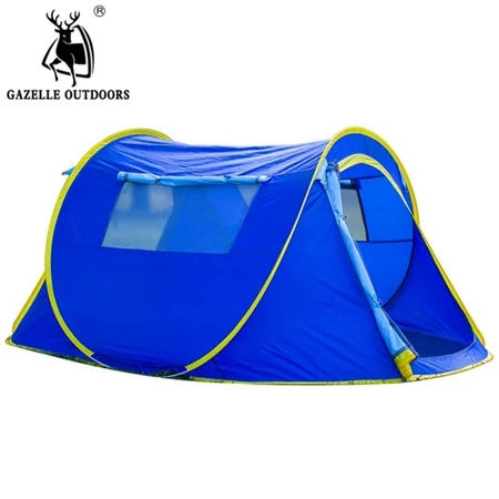 Палатки для палаток, автоматические палатки, всплывающие водонепроницаемые палатки для кемпинга, походов, водонепроницаемые Семейные палатки - Цвет: blue