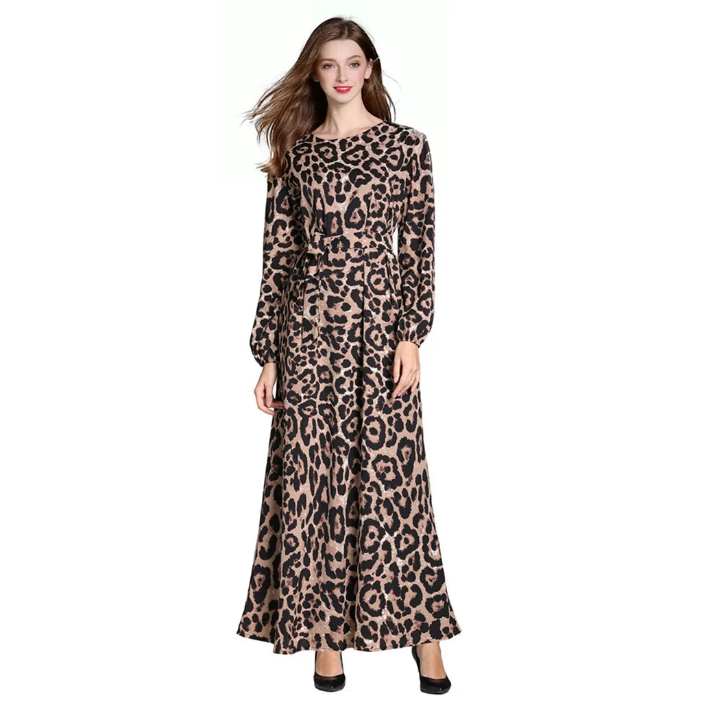 

Womens Muslim Loose Solid Color Robe Clothing Abaya Islamic Arab Kaftan W419