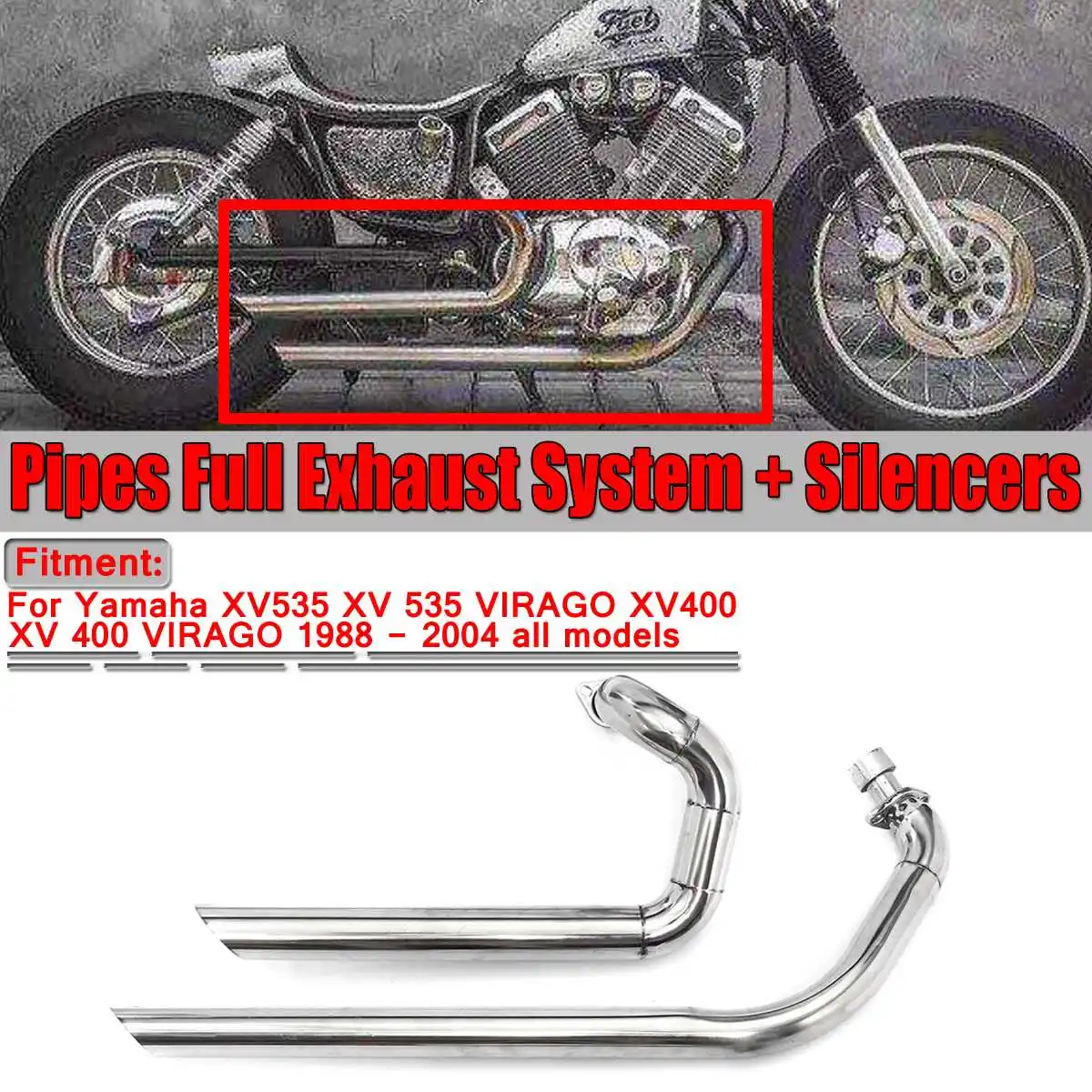 Exhausts & Exhaust Systems Motorcycle Parts Vehicle FOR YAMAHA XV535 XV