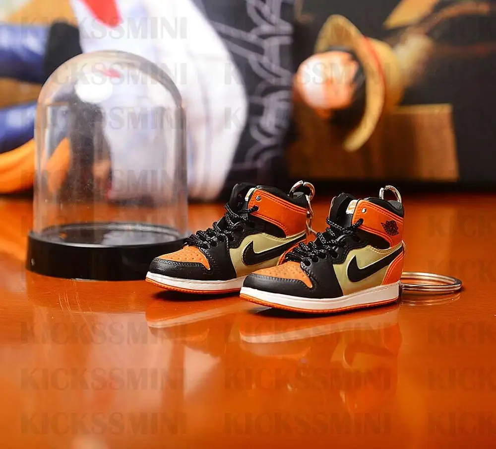 

promotional gifts dropshipping Handcrafted AJ1 black shattered 3D Mini Shoe Sneaker doll accessory
