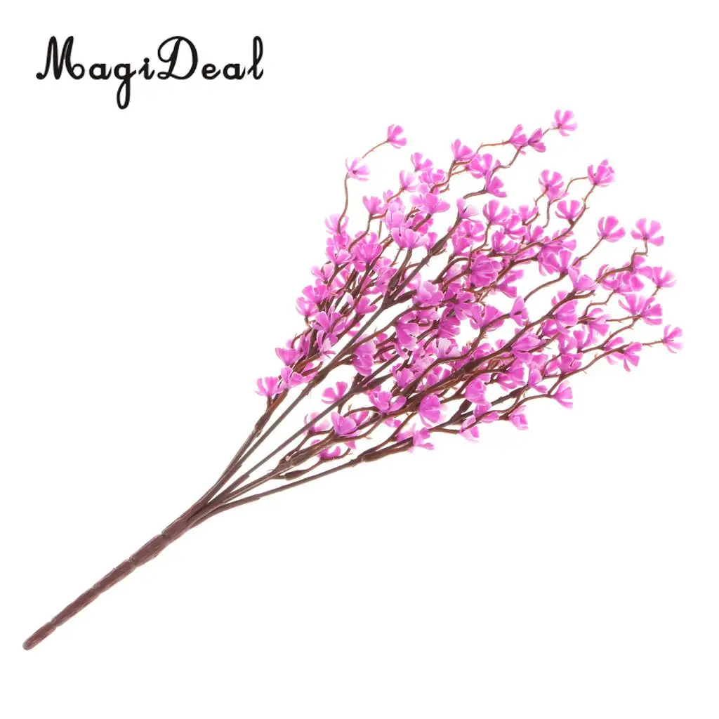 7 Forks Artificial Plum Blossom Branch Simulation Plastic Flower Branches Bouquets DIY Home Wedding Party Decor Art