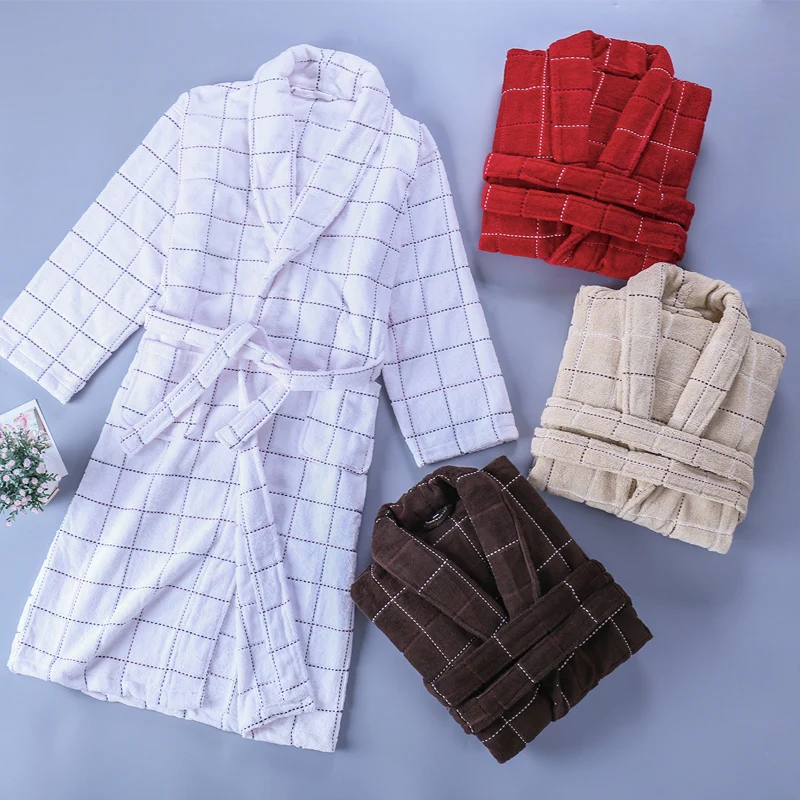 

Bathrobe Women Winter Men Robe Thick Long Male Towel Fleece Excellent Pajamas Nightgown Sleepwear Soft bridesmaid kimono robe