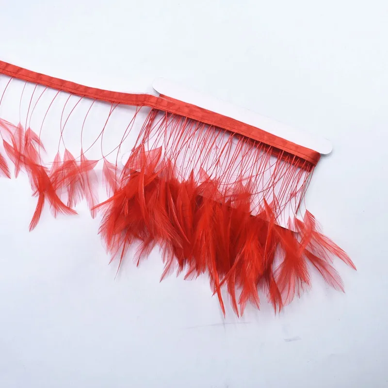 2 м/лот натуральные окрашенные в полоску петушиные перья перьевые кромки отделка одежды Швейные перья фазана для рукоделия ленты плащи