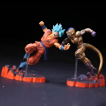 

Z Son VS Frieza PVC Action Figure Super Saiyan Gold Frieza Confrontation Model Toy 15cm Free Shipping