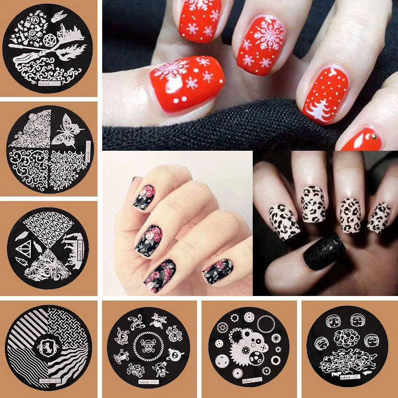 

Biutee 56Type Rose Flower Nail Art Stamp Template Flower Animal Mandala Butterfly image Plate Nail Stamping Plate Manicure Tools